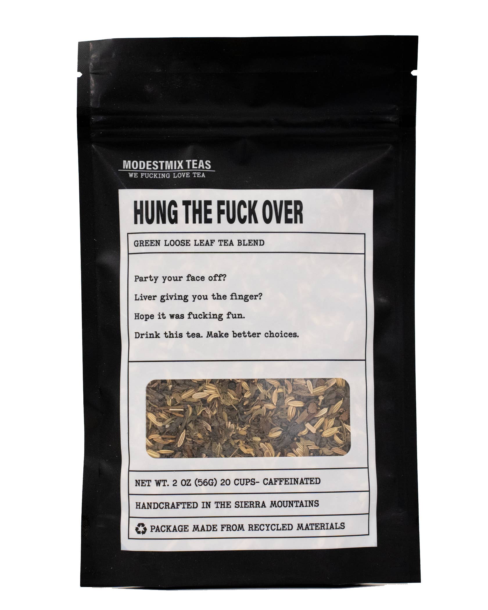 Hung the Fuck Over: refreshing green loose leaf tea blend