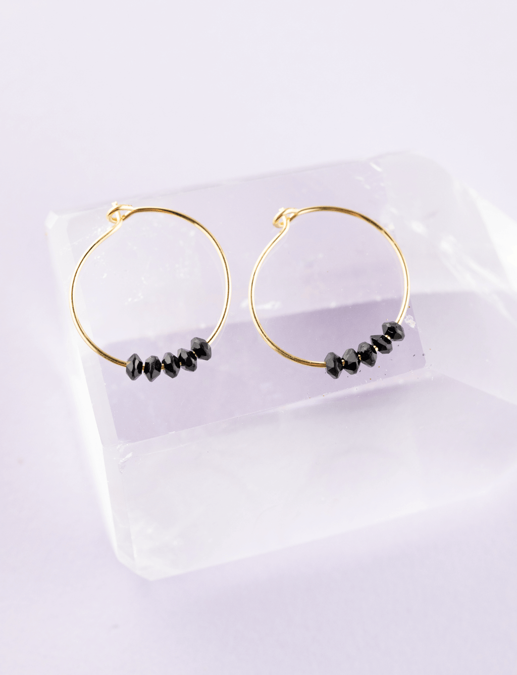 Spinel Gold Hoop Earrings for Believe - GHOP02