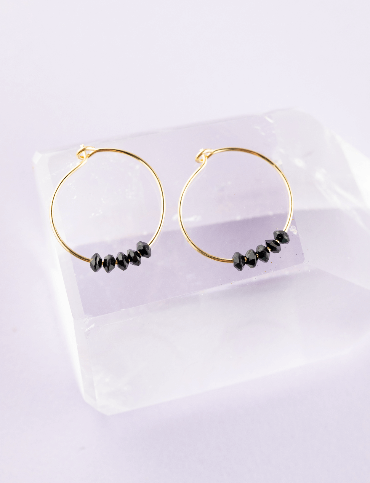 Spinel Gold Hoop Earrings for Believe - GHOP02