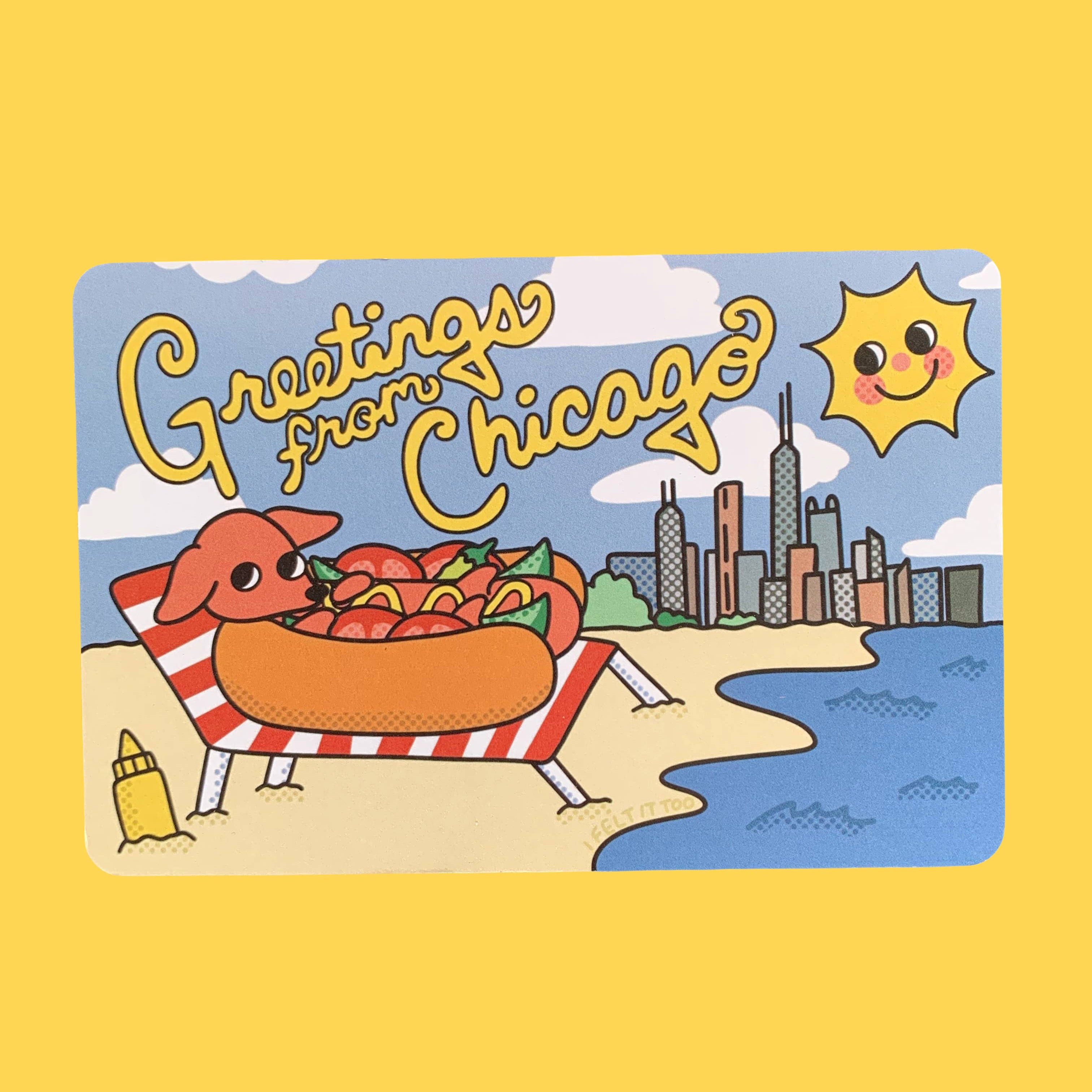 Greetings from Chicago Vintage Style Postcard: Full Color