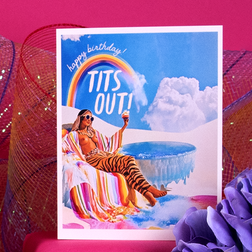 Tits Out! Birthday Card