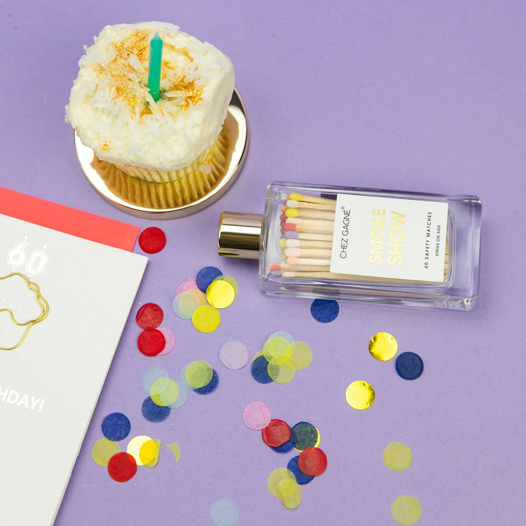 Smokeshow - Glass Bottle Safety Matches - Rainbow/Multi