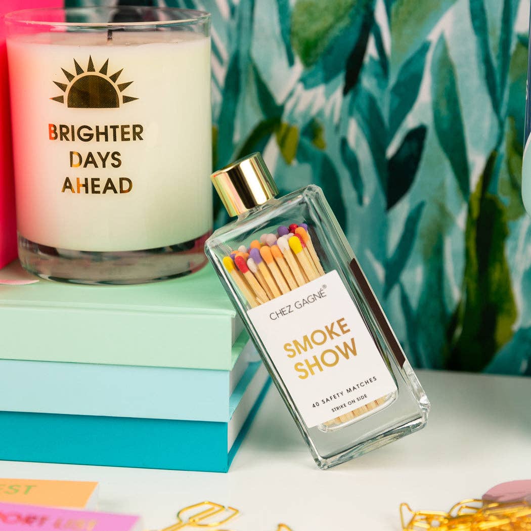 Smokeshow - Glass Bottle Safety Matches - Rainbow/Multi