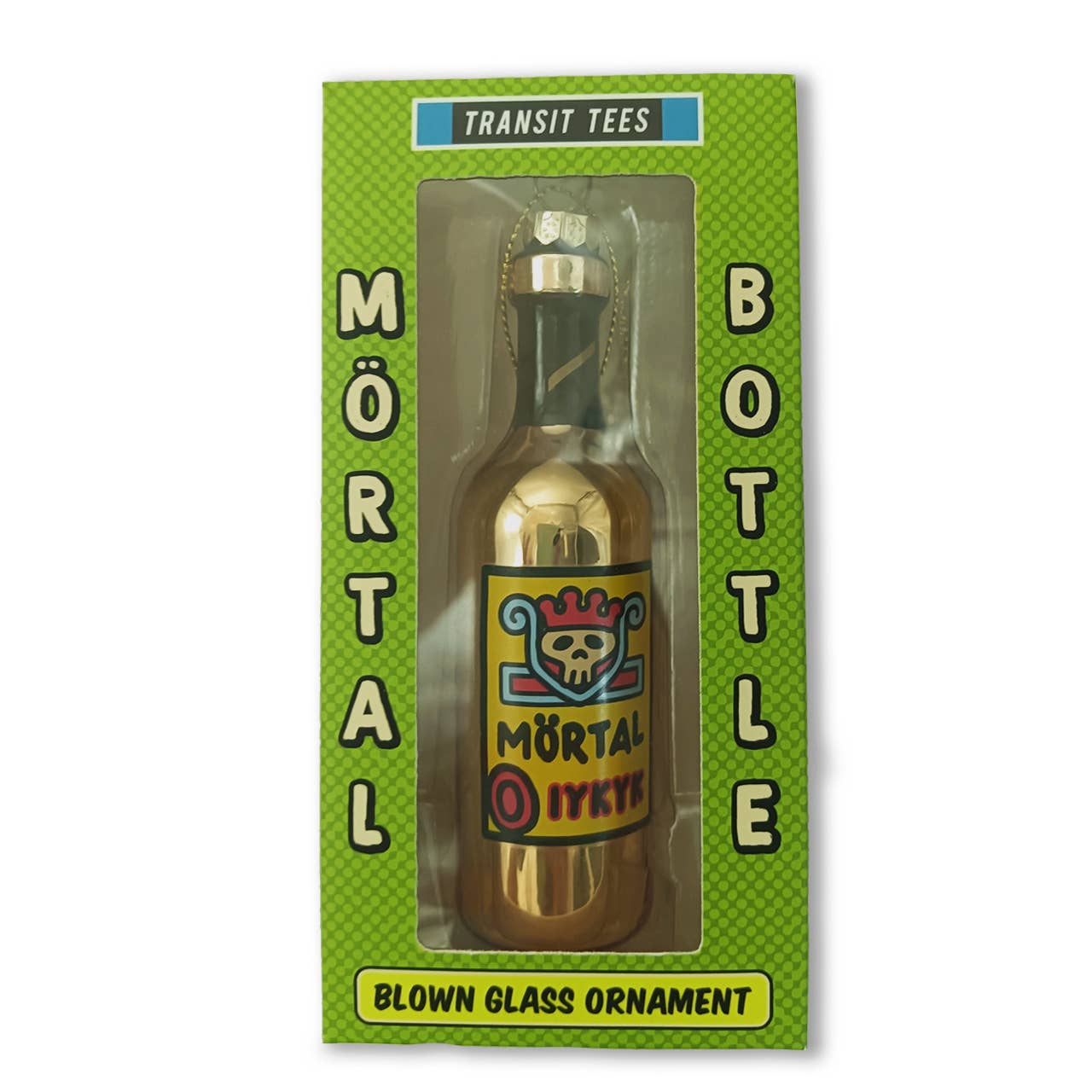 Mortal Bottle Blown Glass Ornament