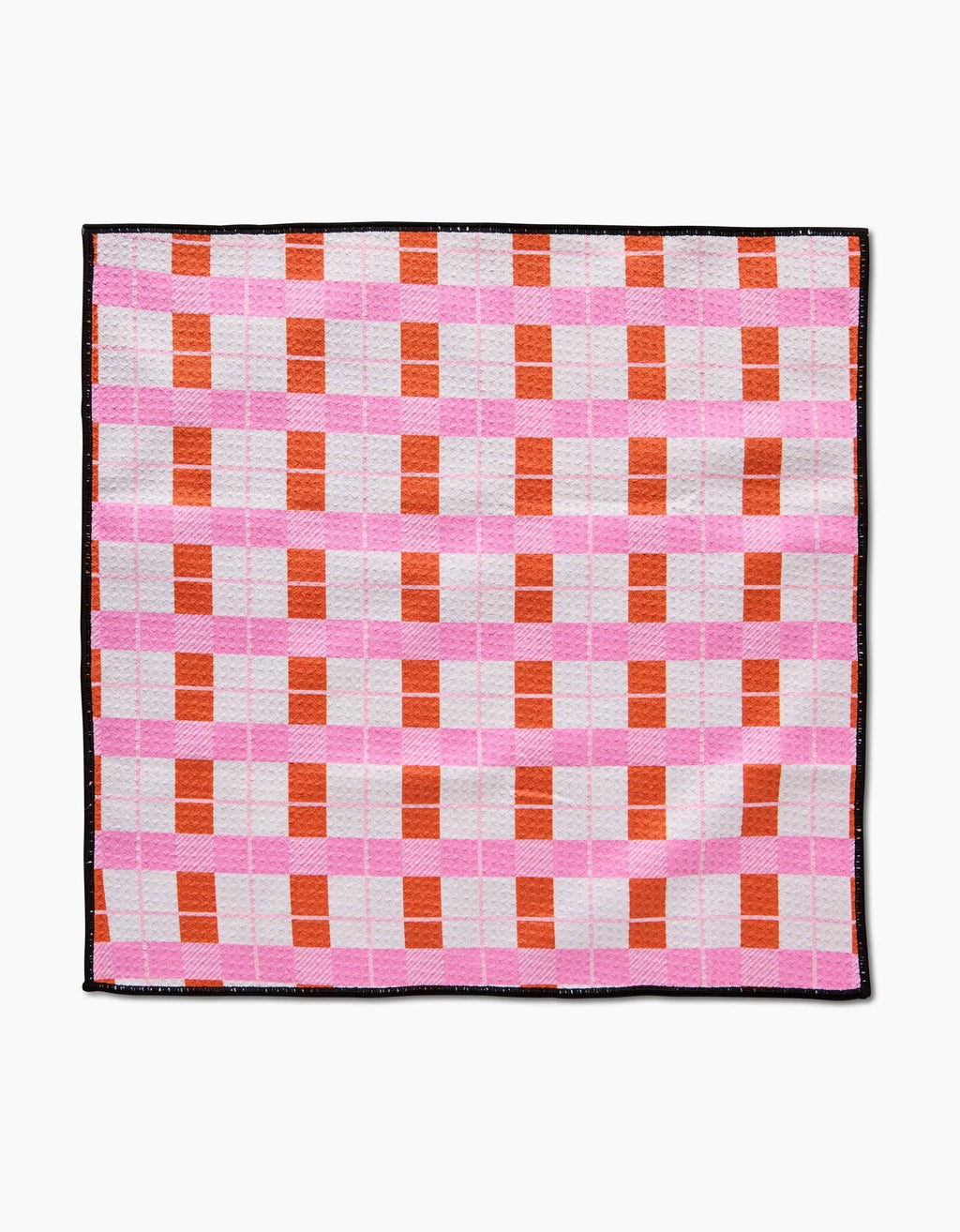 Red Pink Plaid Paw Towel