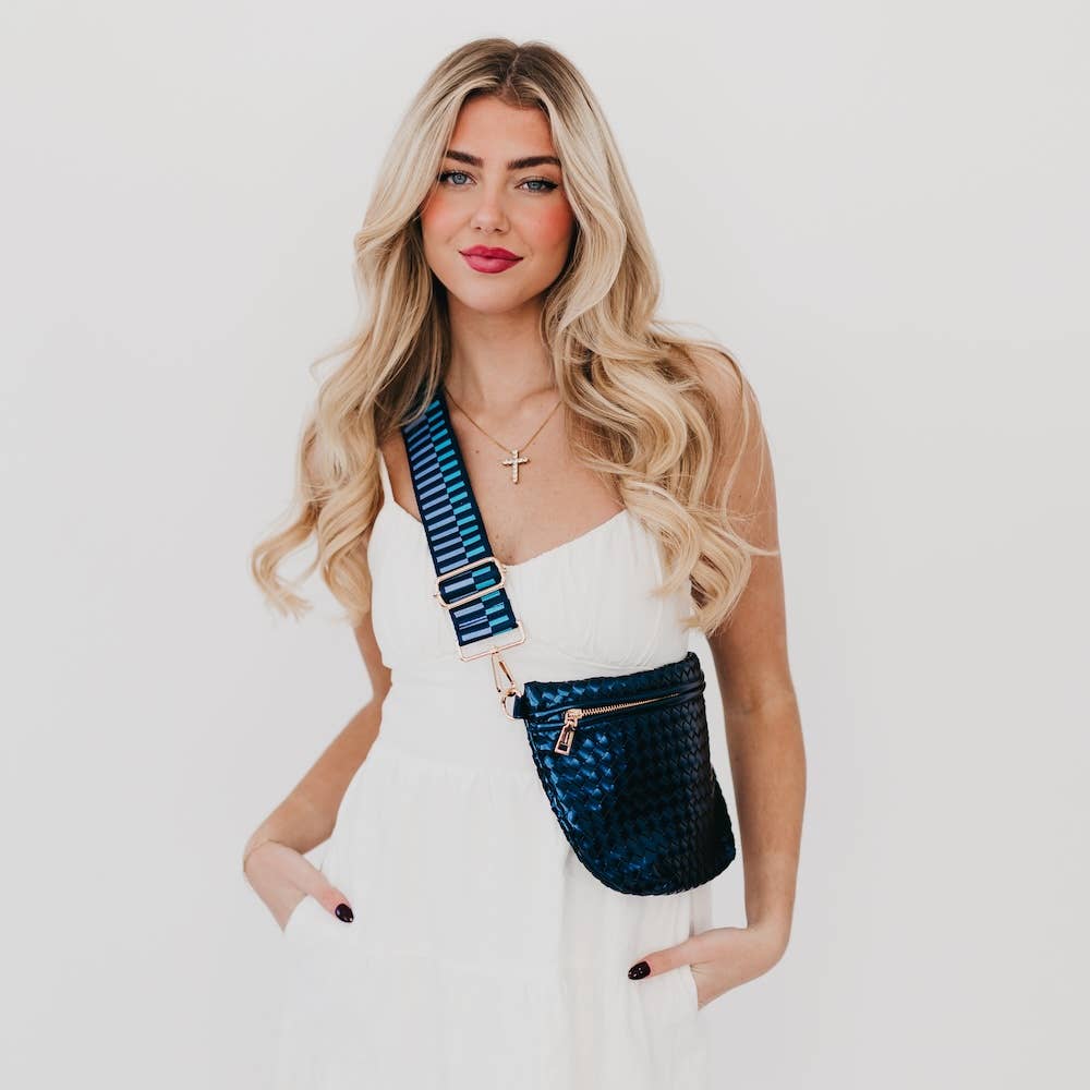 Westlyn Woven Bum Bag Checkered Black