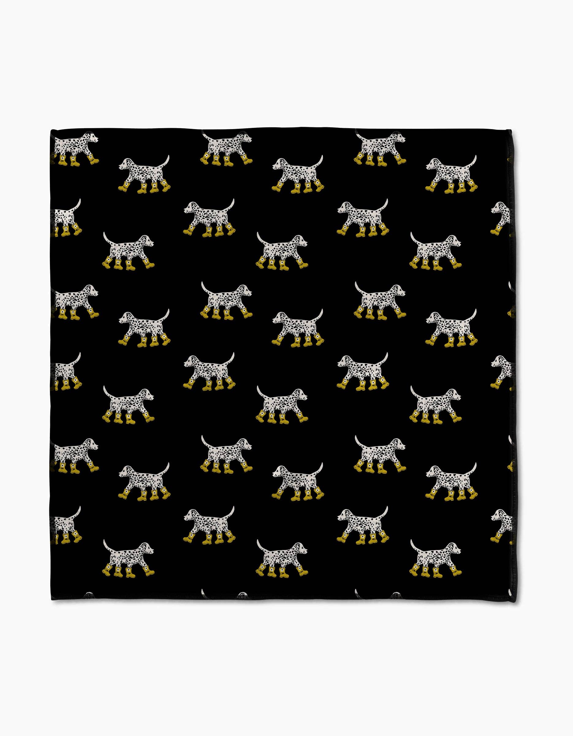 Dalmatian In Boots Black Paw Towel