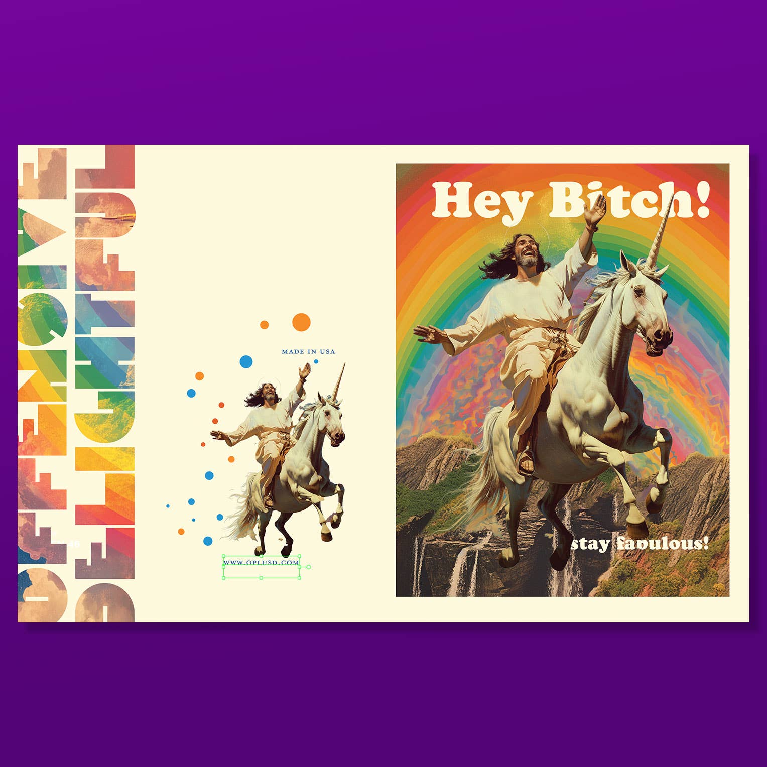 Jesus Says "HEY BITCH, Stay Fabulous!" Greeting Card
