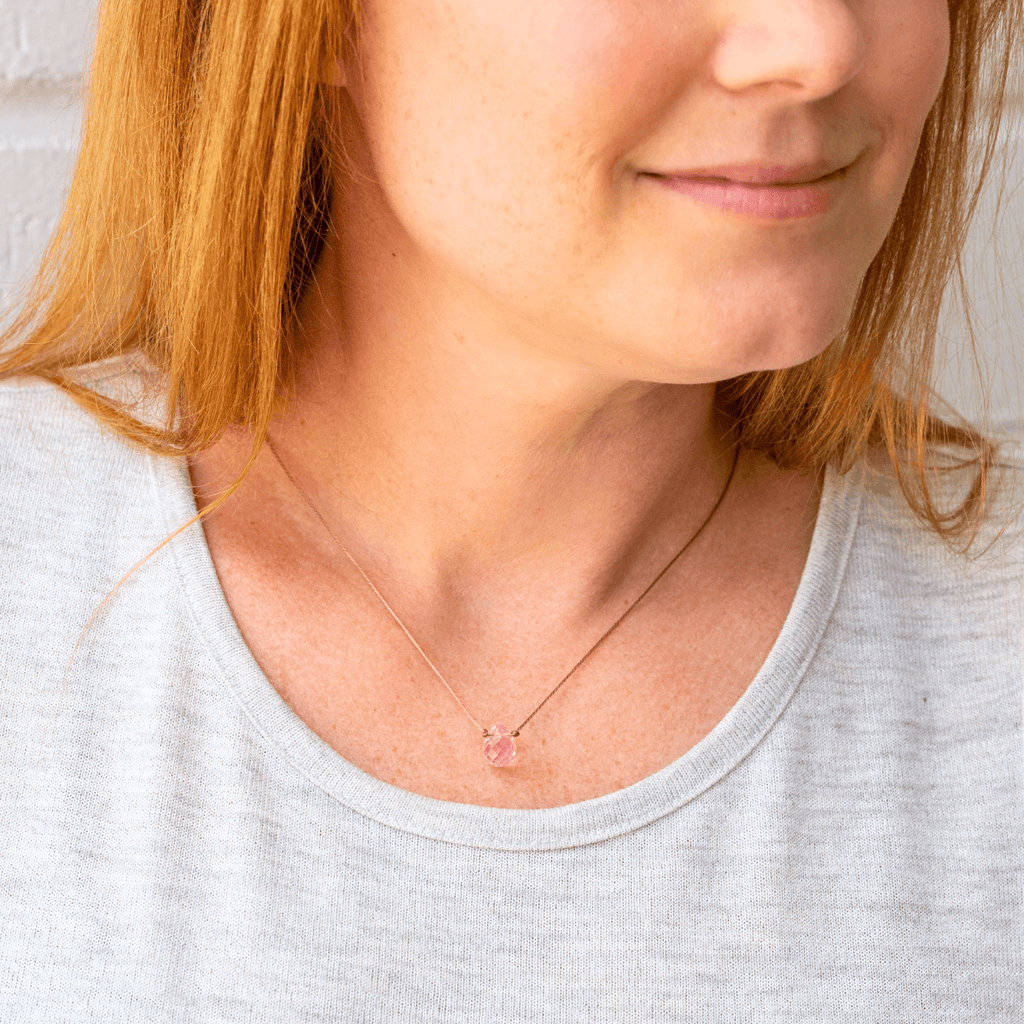 Pink Petal Mystic Crystal Necklace for Bonus Mom