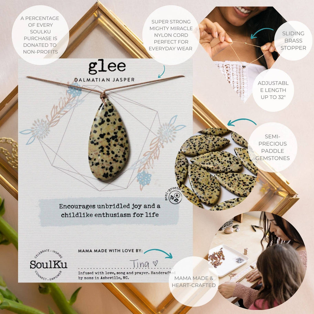 Dalmatian Jasper Touchstone Necklace for Glee - TCH12