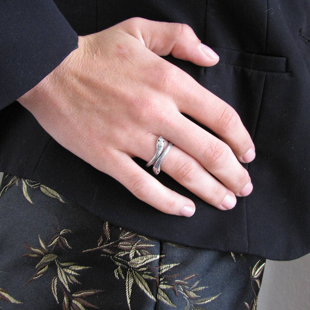 Silver Snake Ring: Uncarded