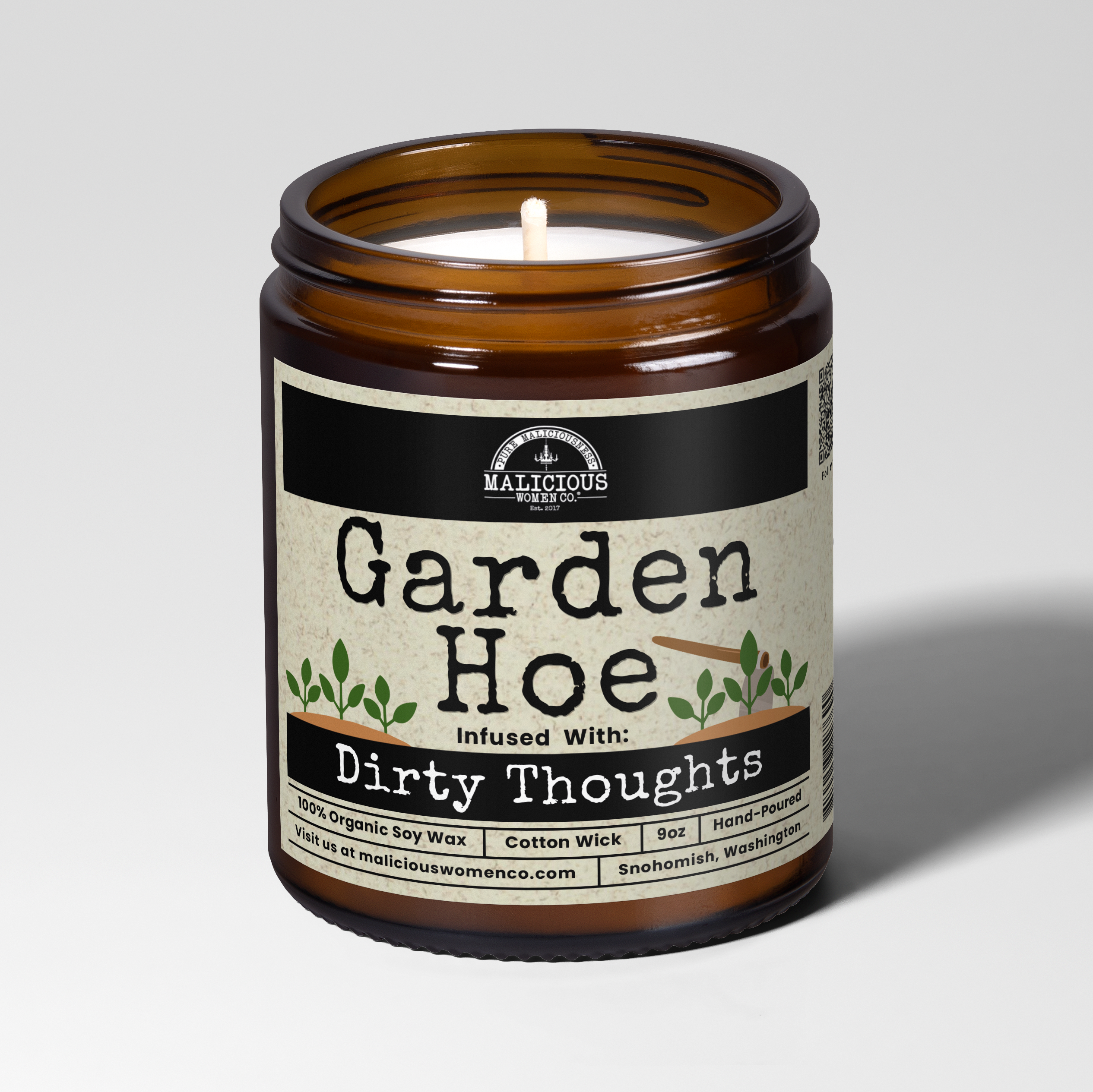 Garden Hoe | 9oz Funny Candle | Malicious Women Co