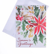 Poinsettia Large Classic Holiday Boxed Card