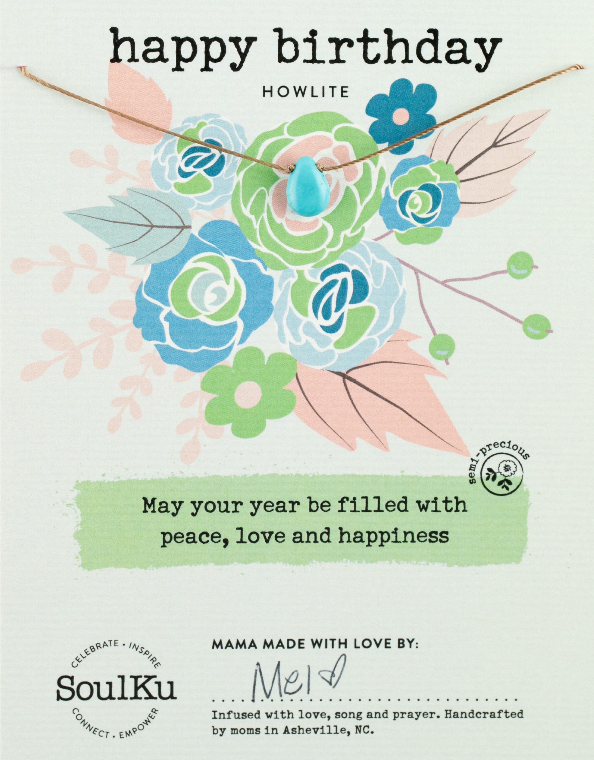 Howlite Soul-Full of Light Necklace for Happy Birthday