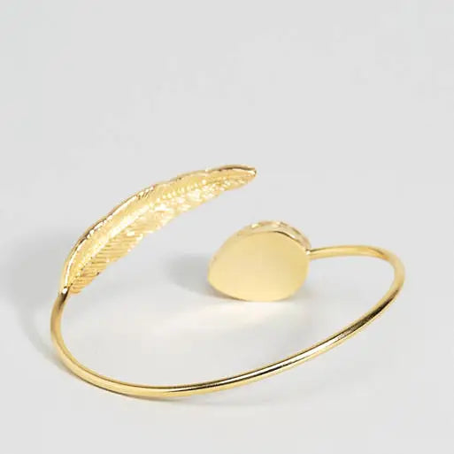 Feather Wrap Stone Bracelet