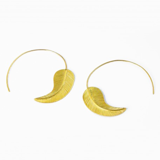 Feather Pull Through Earrings