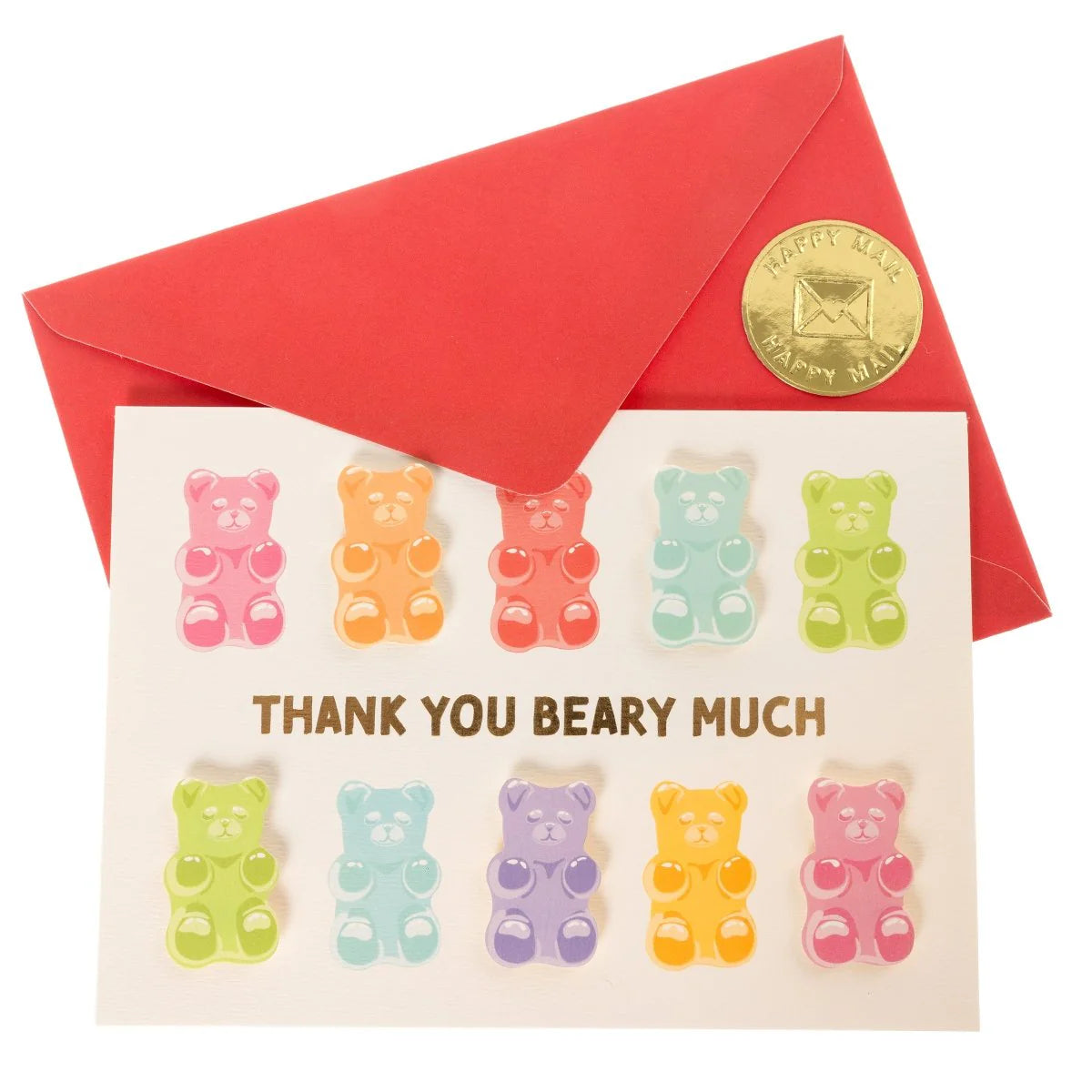 Gummy Bears Thank You Handmade Card
