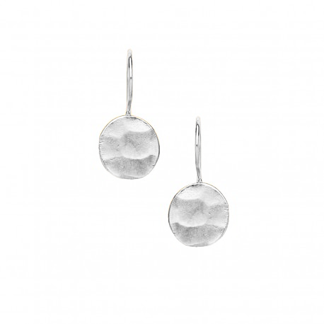 Circle Hammered Earrings