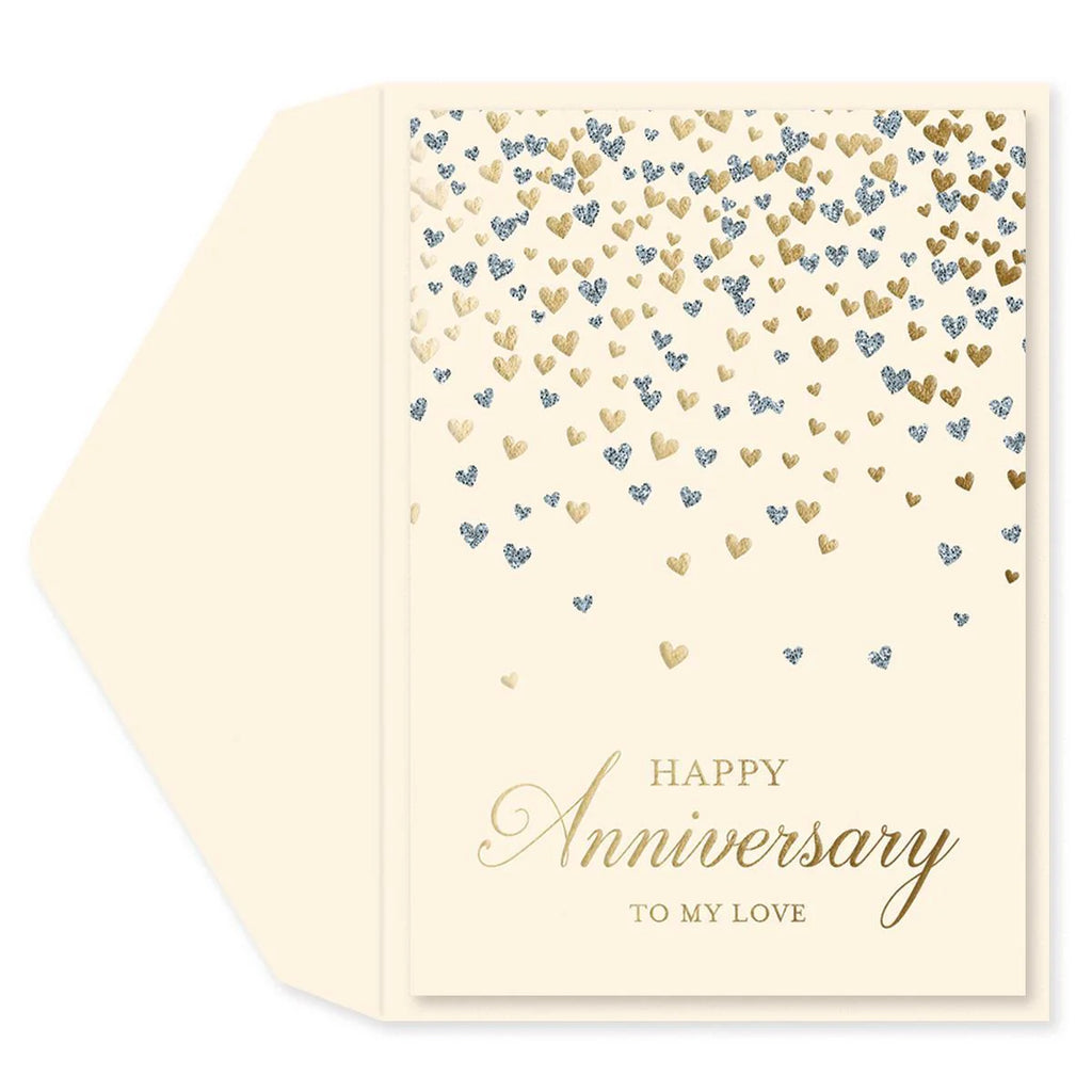 Heart Confetti Anniversary Card