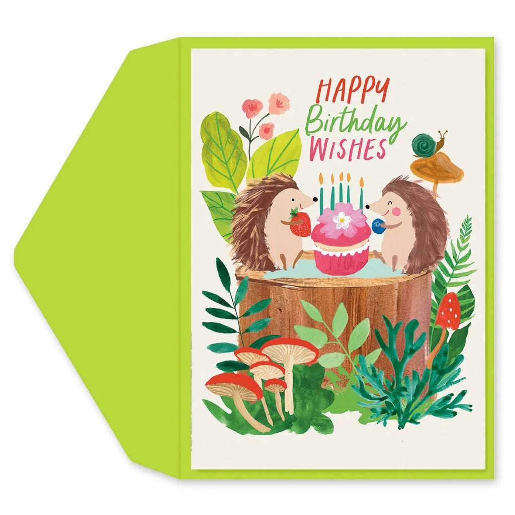 Hedgehogs Birthday Greeting Card