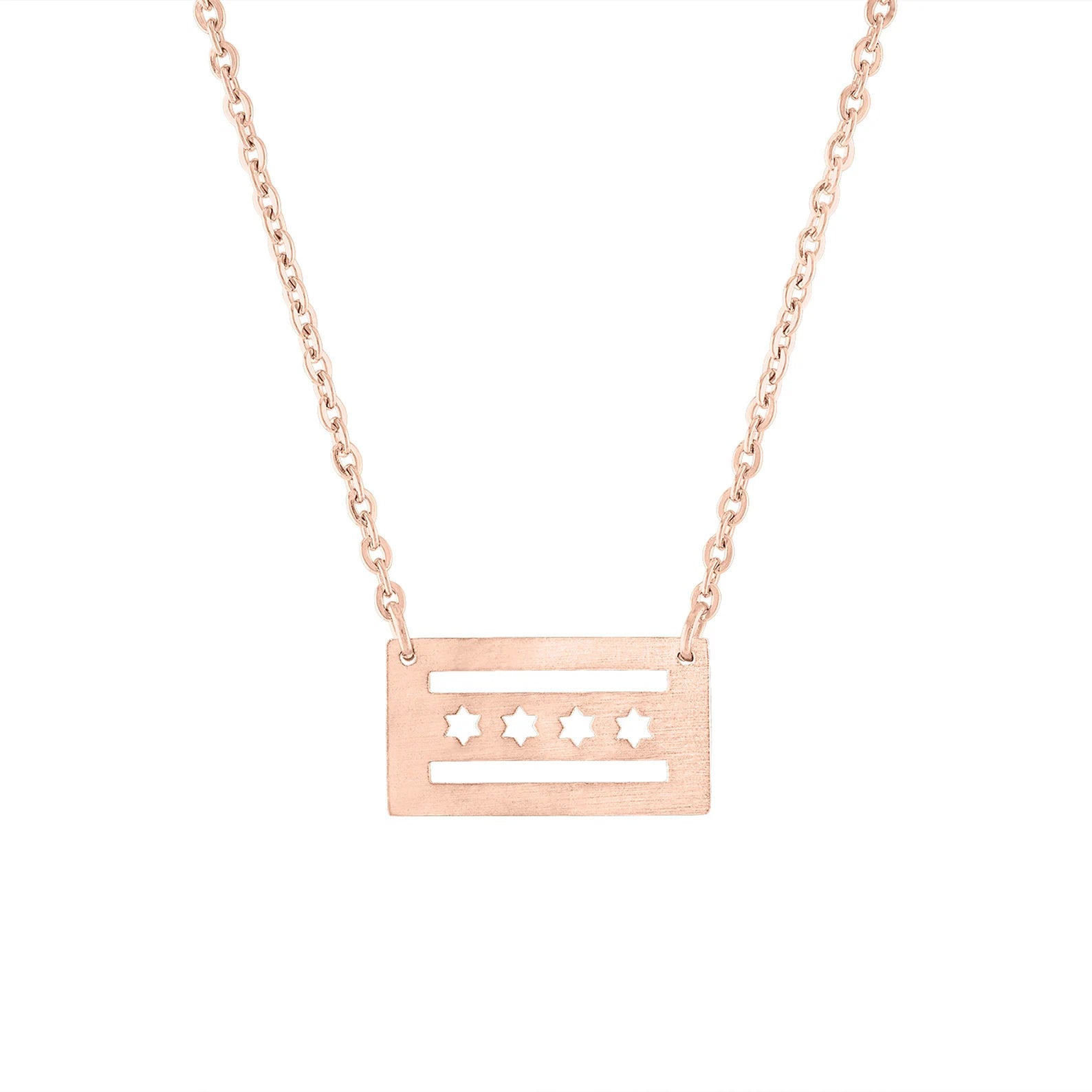 Chicago Flag Necklace