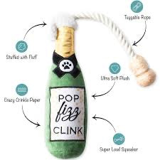 Pop Fizz Clink Plush Dog Toy
