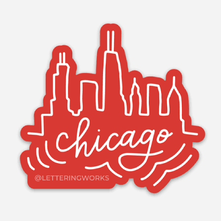 Hand-Drawn Chicago Skyline Sticker