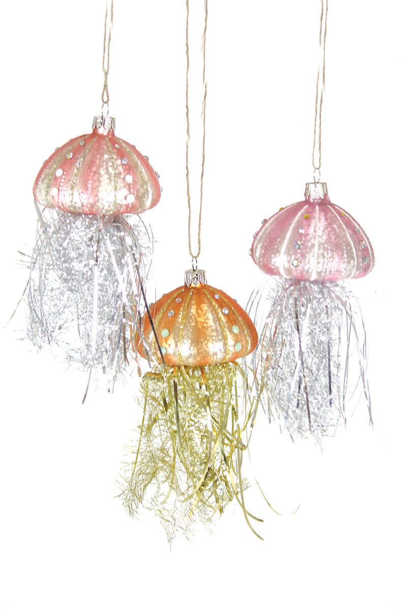 Jellyfish Tinsel Ornaments