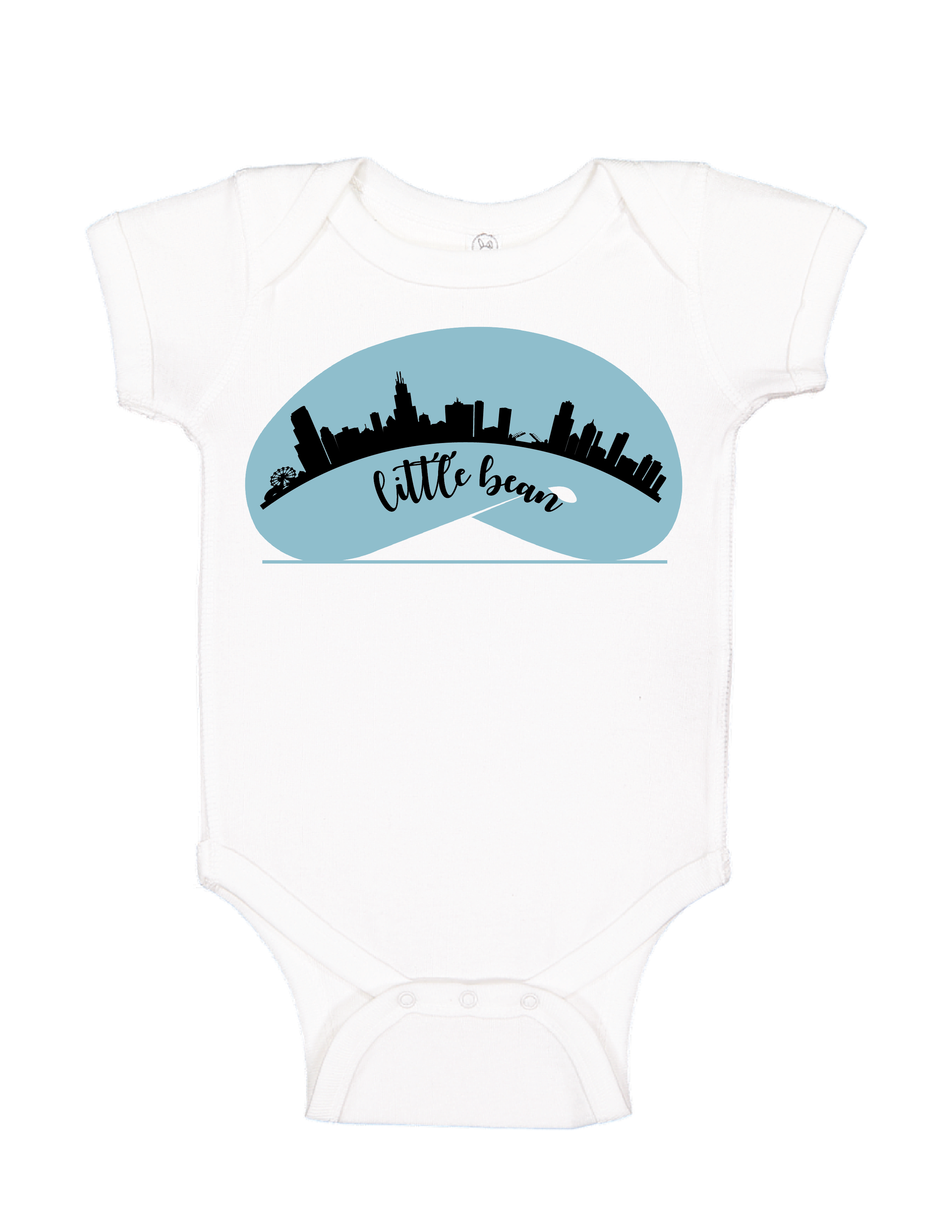 Chicago Little Bean Baby Onesie + Tshirt