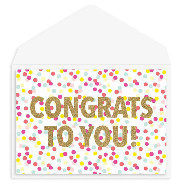 Neon Dots Congratulations Card