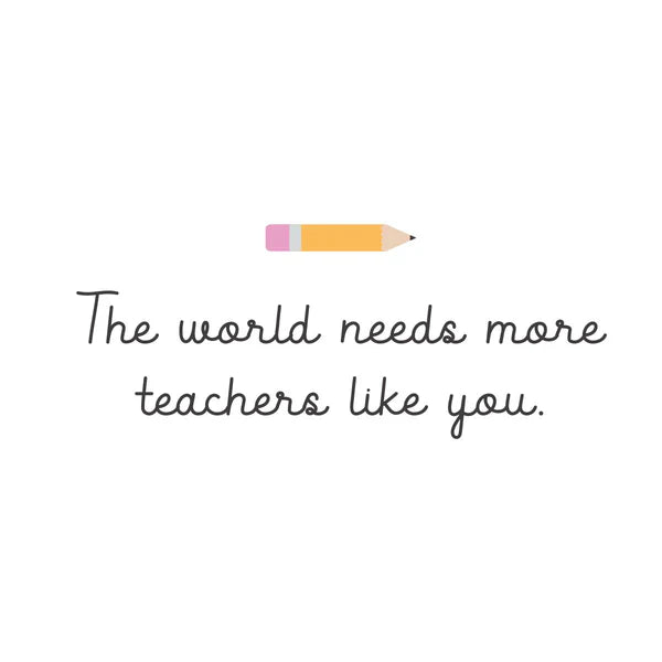 Pencil Teacher Appreciation Handmade Card