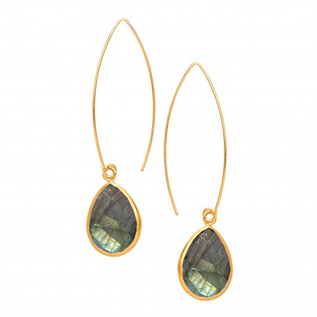 Pull Through Stone Earrings