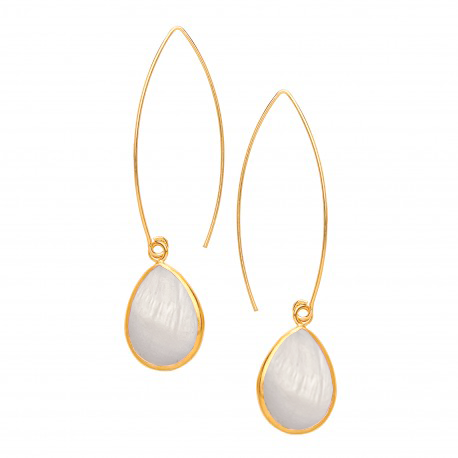 Pull Through Stone Earrings