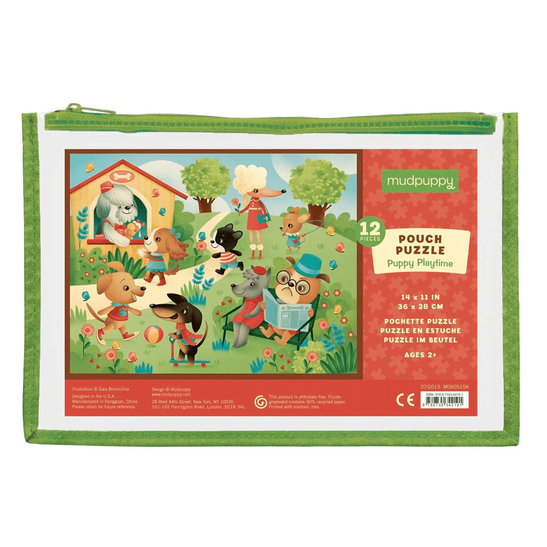 Puppy Playtime 12-Piece Pouch Puzzle