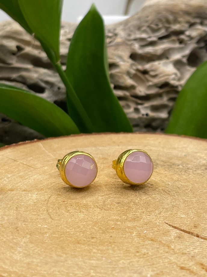 Round Stone Studs