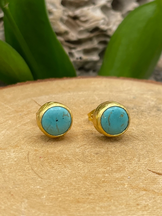 Round Stone Studs