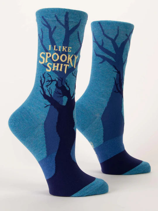 I like spooky shit womens socks