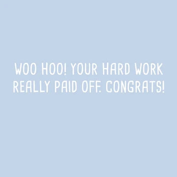 Well Done Congrats Card
