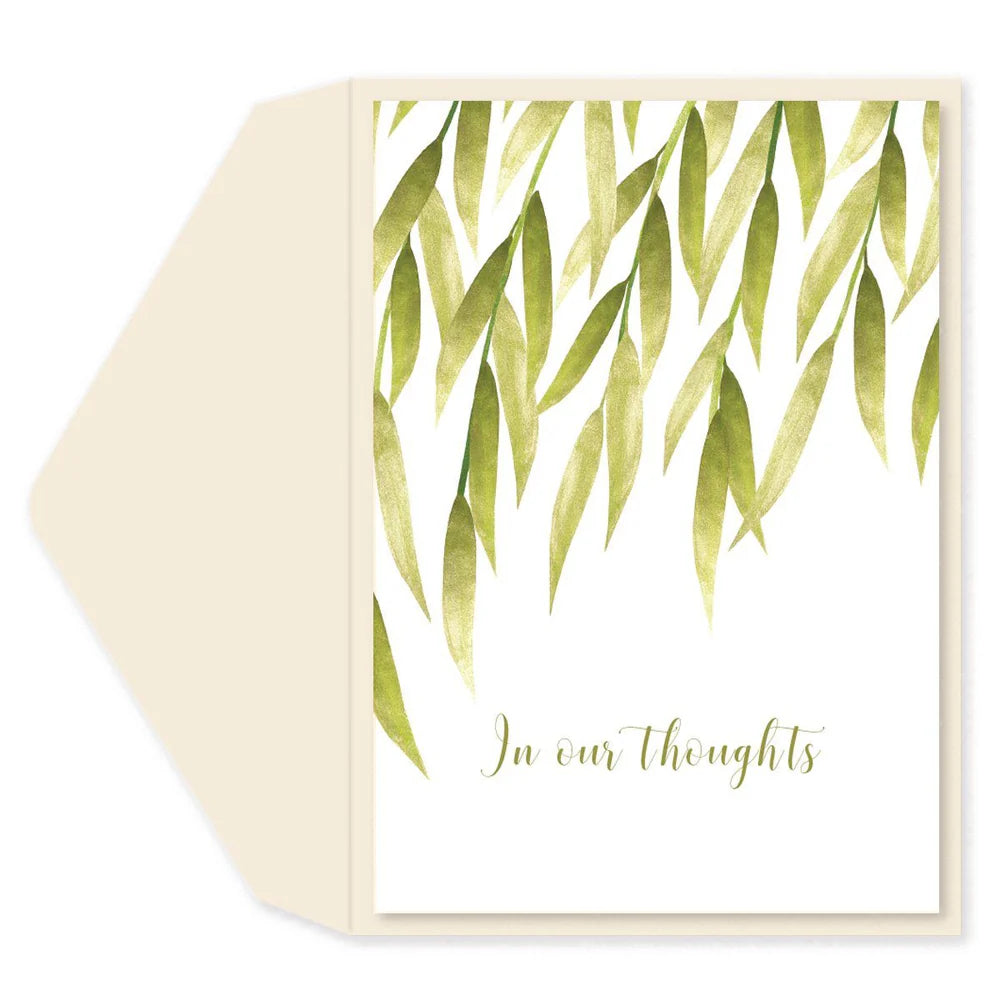 Willow Leaves Sympathy Card