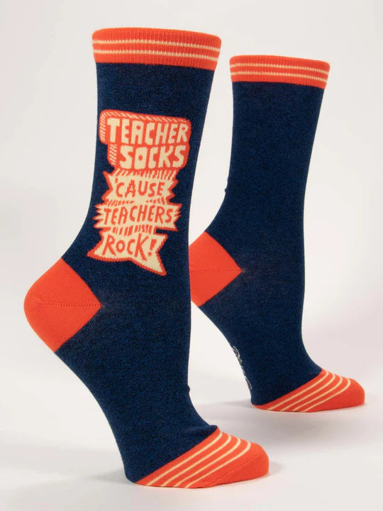 Teachers Rock W-Crew Socks