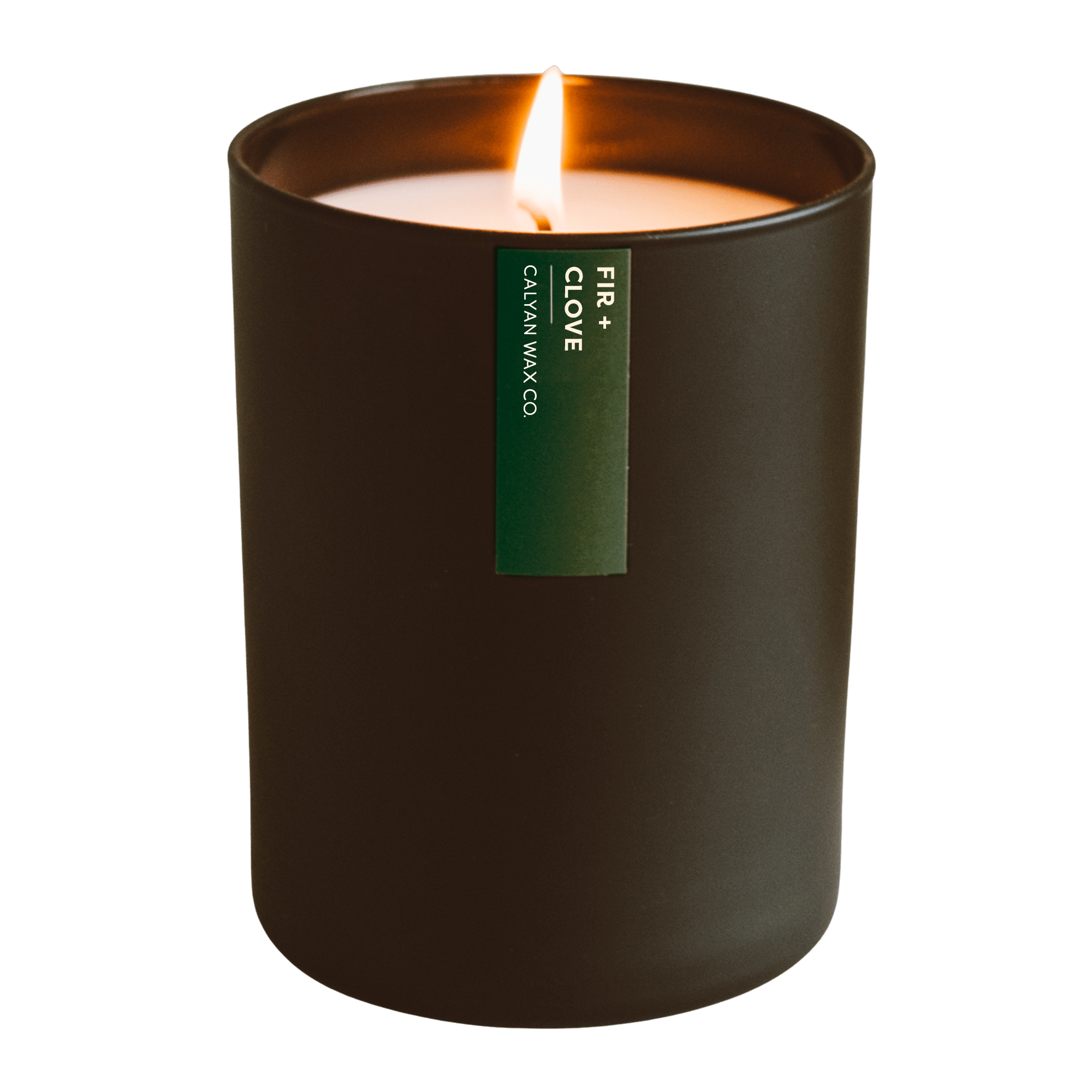Fir + Clove Matte Black Glass Tumbler Candle