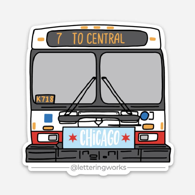 Chicago CTA Bus Sticker