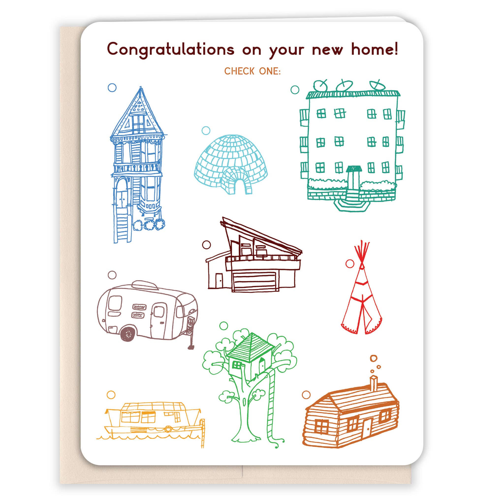 Funny New Home Card - One Strange Bird
