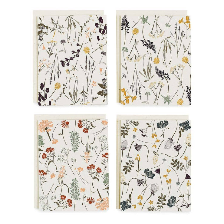 Wildflowers By Region Cards, Box Set Of 8 - One Strange Bird