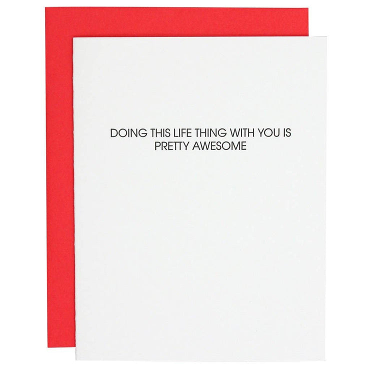 Doing Life With You Letterpress Card - One Strange Bird