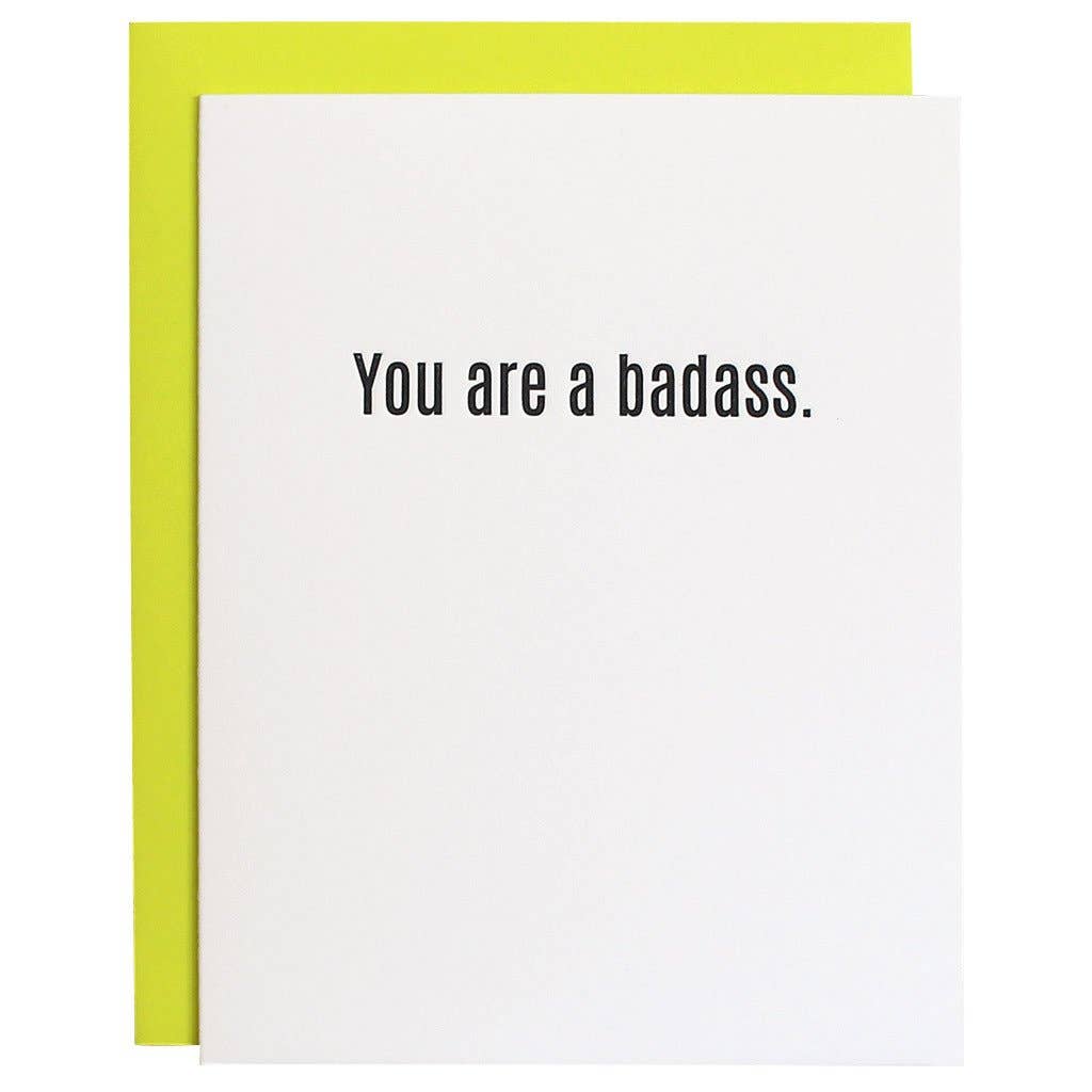 You Are a Badass Letterpress Card