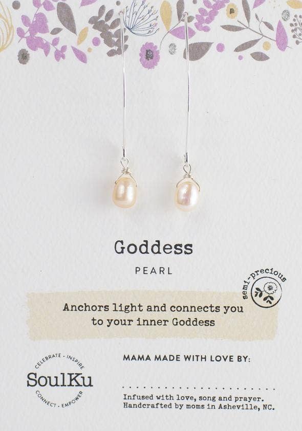Pearl Soul-Full of Light Long Earrings for Goddess - SFEL11
