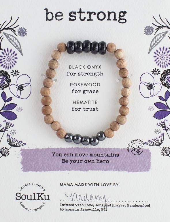 Black Onyx Be Your Own Hero Bracelet to Be Strong - BYOHBO
