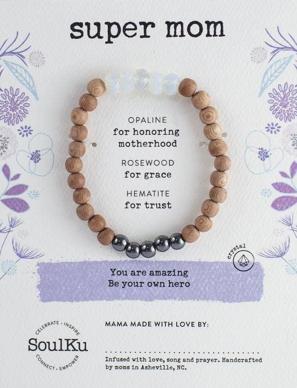 Opaline Crystal Be Your Own Hero Bracelet Super Mom BYOHOP