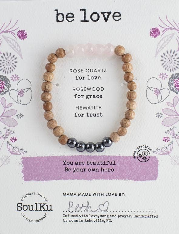 Rose Quartz Be Your Own Hero Bracelet to Be Love - BYOHRQ